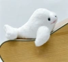 Very precious, soft, fragrant, white whale magnetic refrigerator sticker, plush doll, toy table companion doll, cute and fun gift choice, magnetic plush doll, switch decoration, home cute wall-mounted style Application Scenario